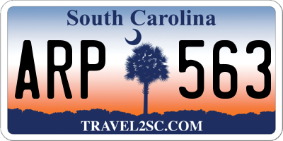 SC license plate ARP563