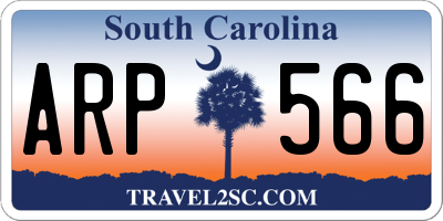 SC license plate ARP566