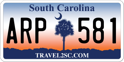 SC license plate ARP581