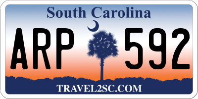 SC license plate ARP592