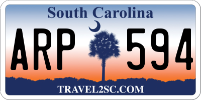 SC license plate ARP594