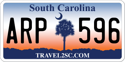 SC license plate ARP596