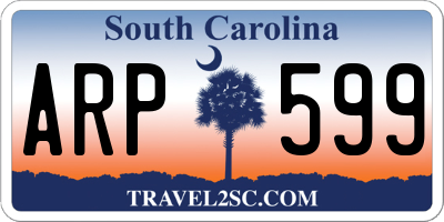 SC license plate ARP599