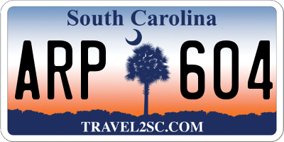 SC license plate ARP604