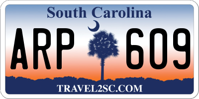SC license plate ARP609