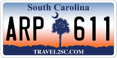SC license plate ARP611