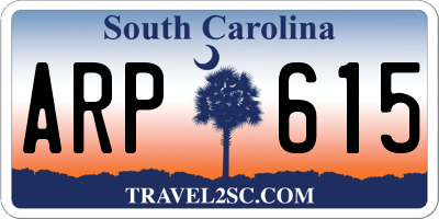 SC license plate ARP615