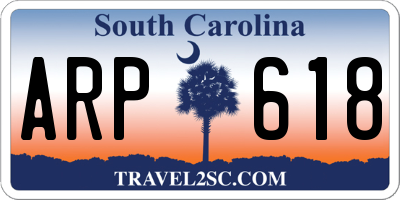 SC license plate ARP618