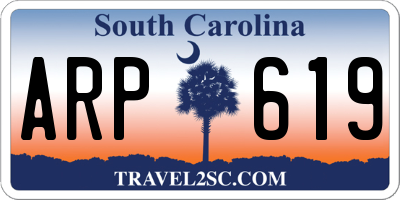 SC license plate ARP619