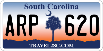 SC license plate ARP620
