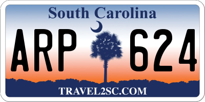 SC license plate ARP624