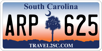SC license plate ARP625