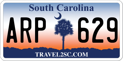 SC license plate ARP629