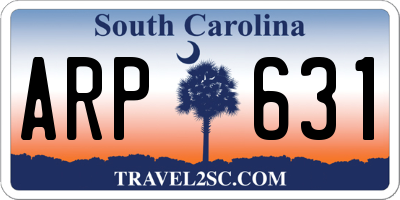 SC license plate ARP631