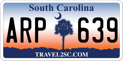 SC license plate ARP639