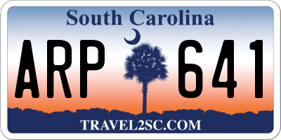 SC license plate ARP641