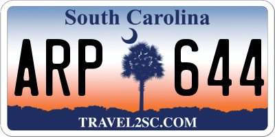 SC license plate ARP644