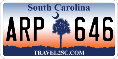 SC license plate ARP646