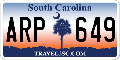 SC license plate ARP649
