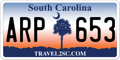 SC license plate ARP653