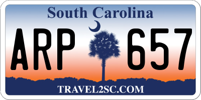 SC license plate ARP657