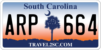 SC license plate ARP664