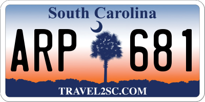 SC license plate ARP681