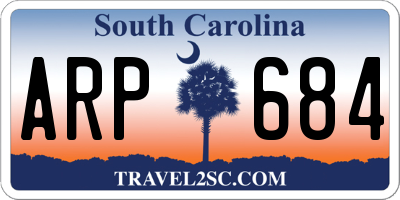 SC license plate ARP684