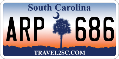 SC license plate ARP686