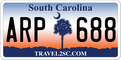 SC license plate ARP688