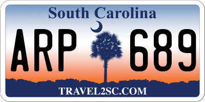 SC license plate ARP689