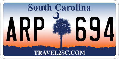 SC license plate ARP694