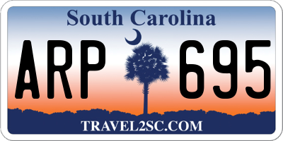 SC license plate ARP695