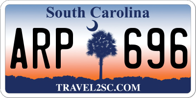 SC license plate ARP696