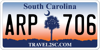 SC license plate ARP706