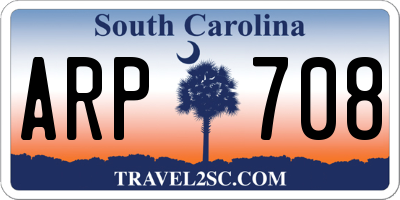 SC license plate ARP708