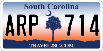 SC license plate ARP714