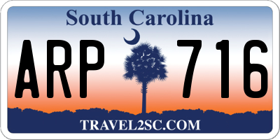SC license plate ARP716