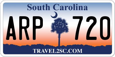 SC license plate ARP720