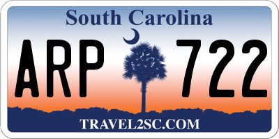SC license plate ARP722