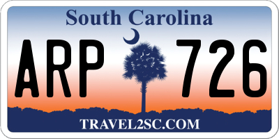 SC license plate ARP726