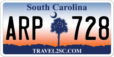 SC license plate ARP728