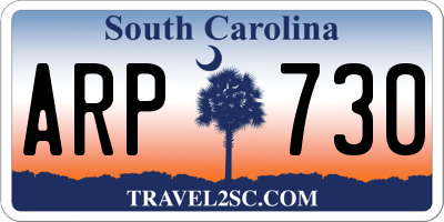 SC license plate ARP730