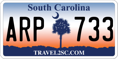 SC license plate ARP733