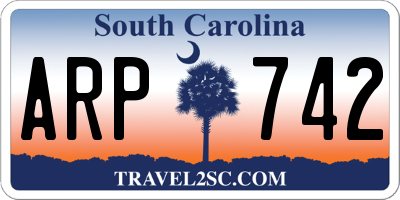 SC license plate ARP742