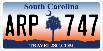 SC license plate ARP747