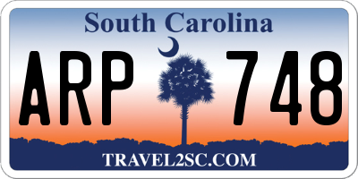 SC license plate ARP748