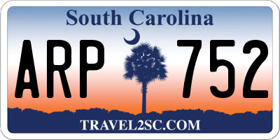 SC license plate ARP752