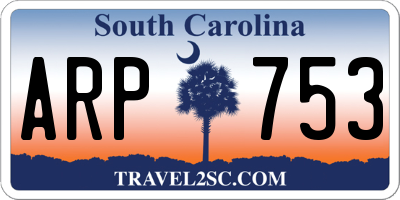 SC license plate ARP753