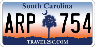 SC license plate ARP754